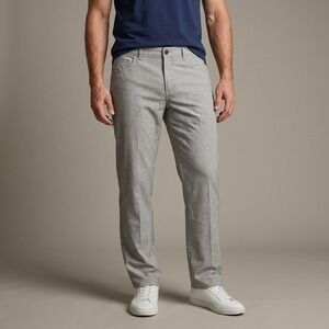 ALBERTO Mens Ceramica Modern Fit Pants 36x34 Gray Polyester Viscose Professional